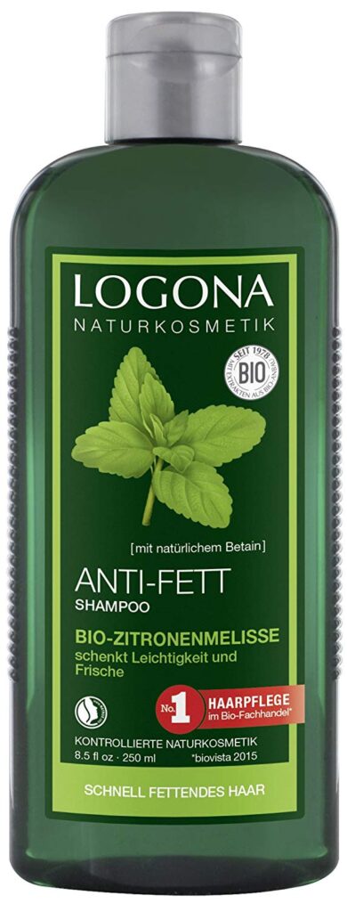 shampoo Logona antibatterico in confezione verde felce